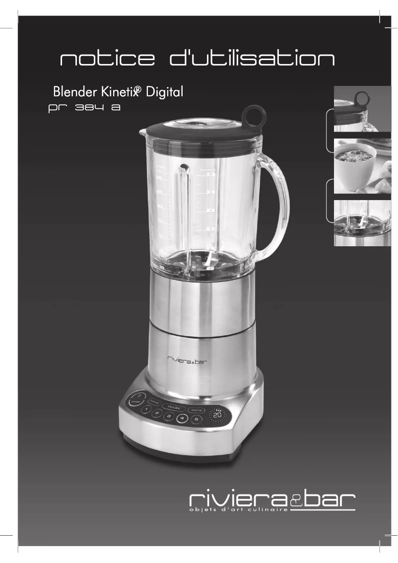 Page n°1 - Manuel utilisateur Riviera & Bar PR 384 A