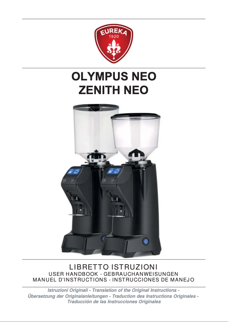 Página 1 del manual Manual de usuario Eureka Zenith Neo