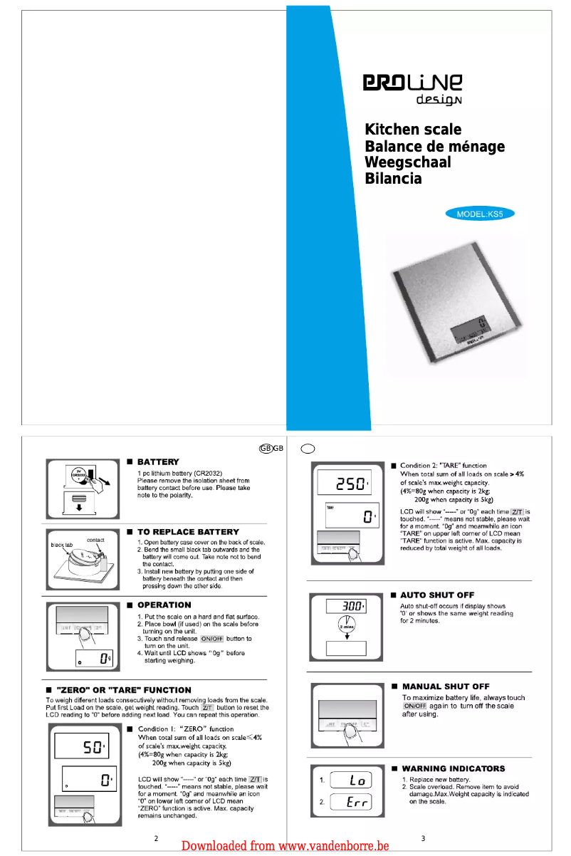 Image de la première page du manuel de l'appareil KS 5