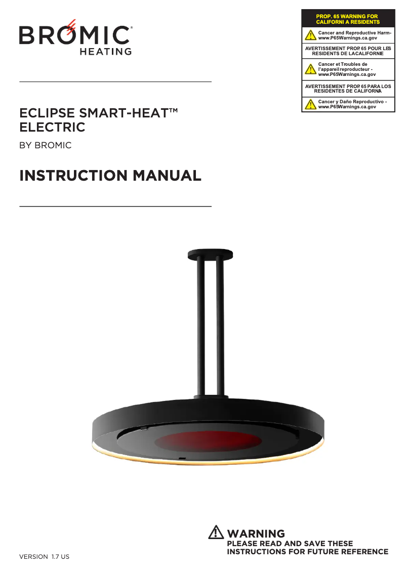 Page n°1 - Manuel utilisateur Bromic Eclipse Smart-Heat BH0920001