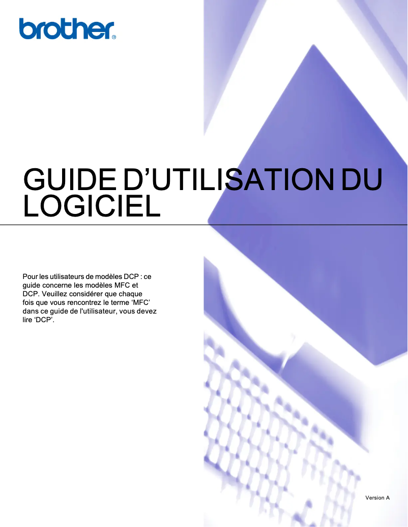 Image de la première page du manuel de l'appareil DCP-330C