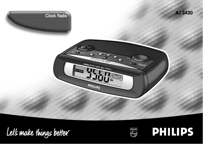 Page 1 de la notice Manuel utilisateur Philips AJ3431