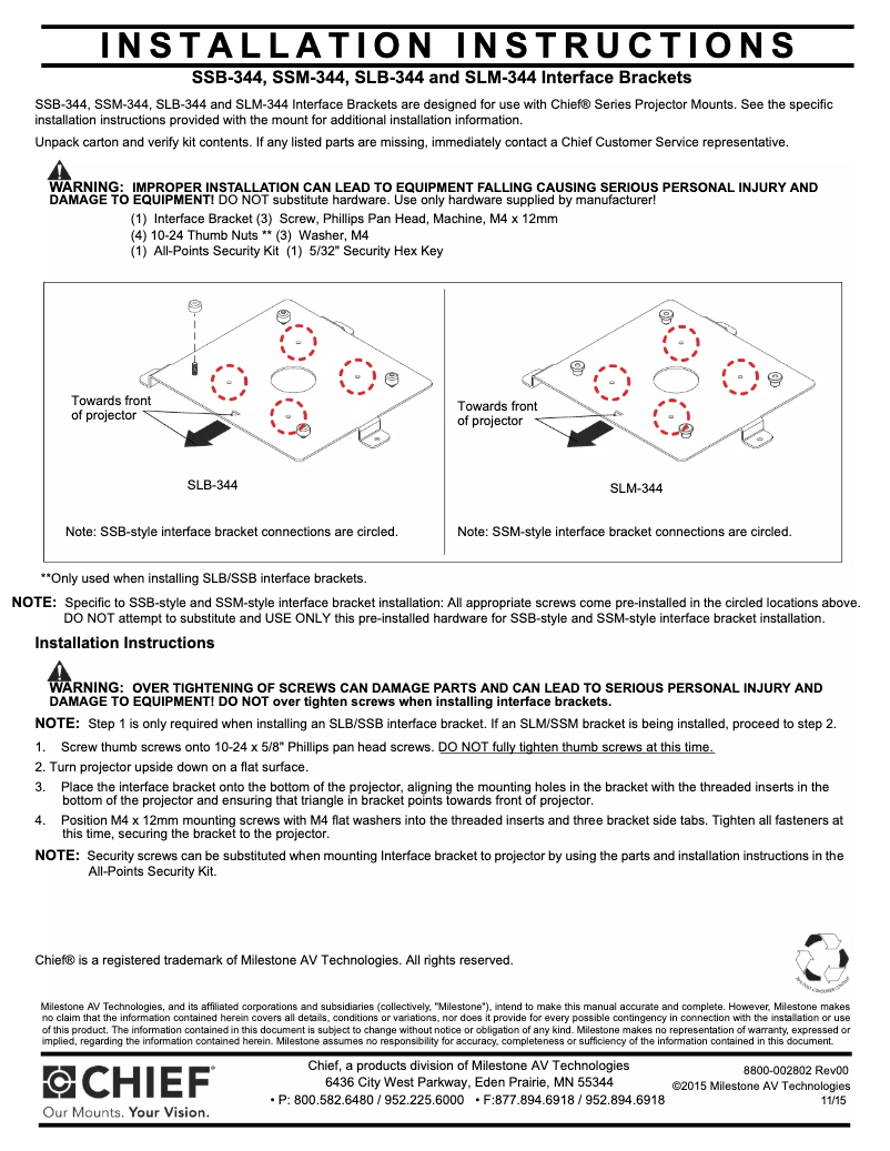 Image de la première page du manuel de l'appareil SLM344