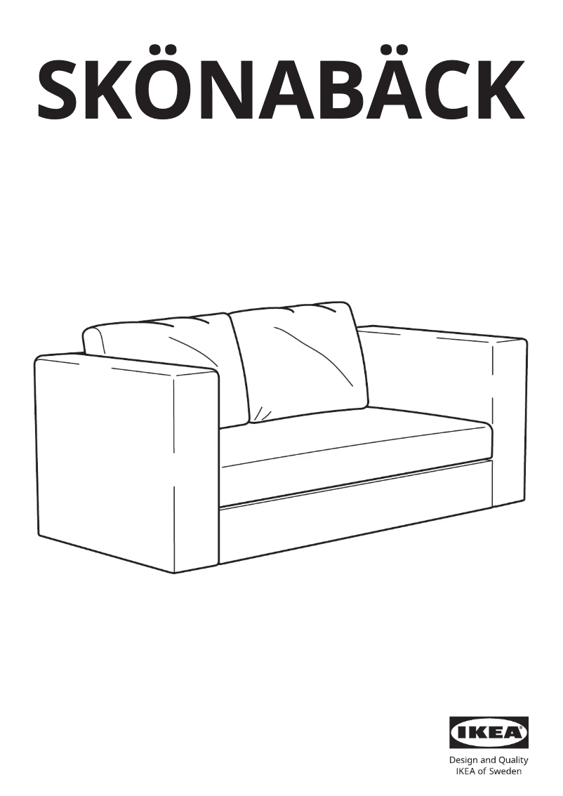 Page 1 de la notice Manuel utilisateur Ikea SKÖNABÄCK 605.825.47