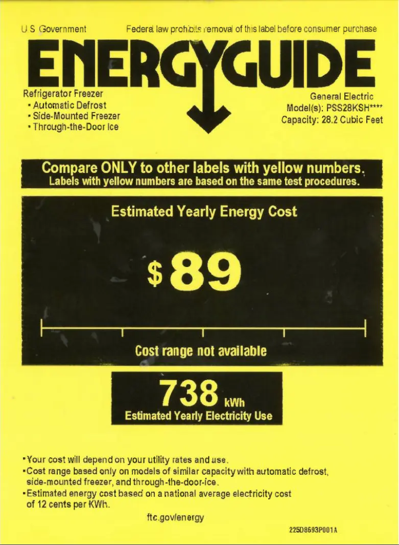 Image de la première page du manuel de l'appareil Profile PSS28KSHSS