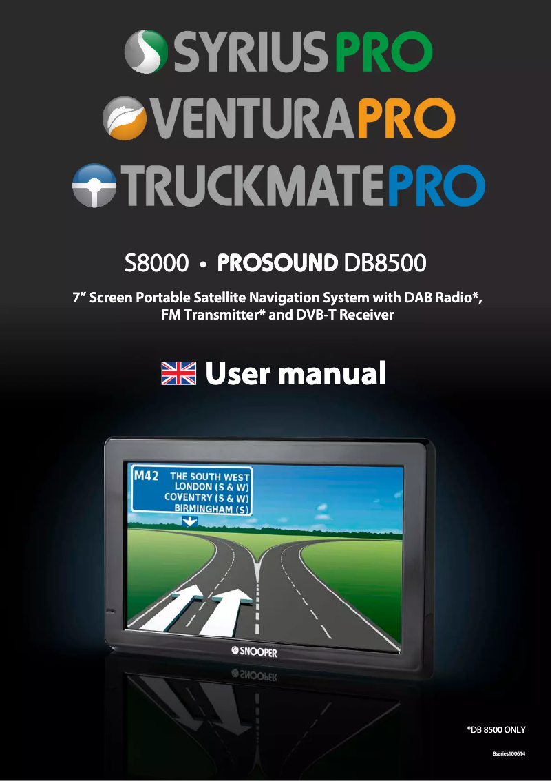 Imagen de la primera página del manual del dispositivo Ventura Pro DB8500