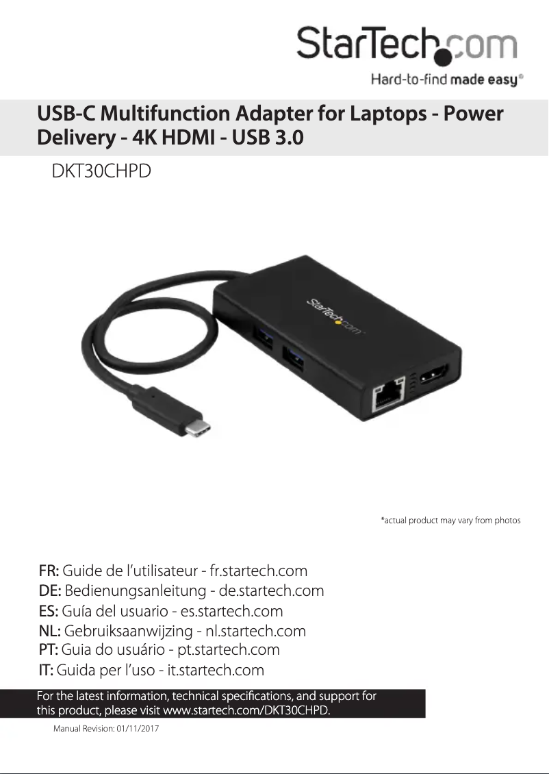 Image de la première page du manuel de l'appareil DKT30CHPD