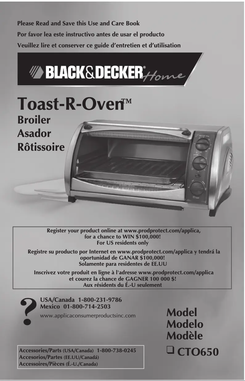 Page 1 de la notice Manuel utilisateur Black & Decker CTO650