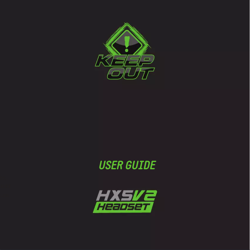 Page 1 de la notice Manuel utilisateur KeepOut HX5V2