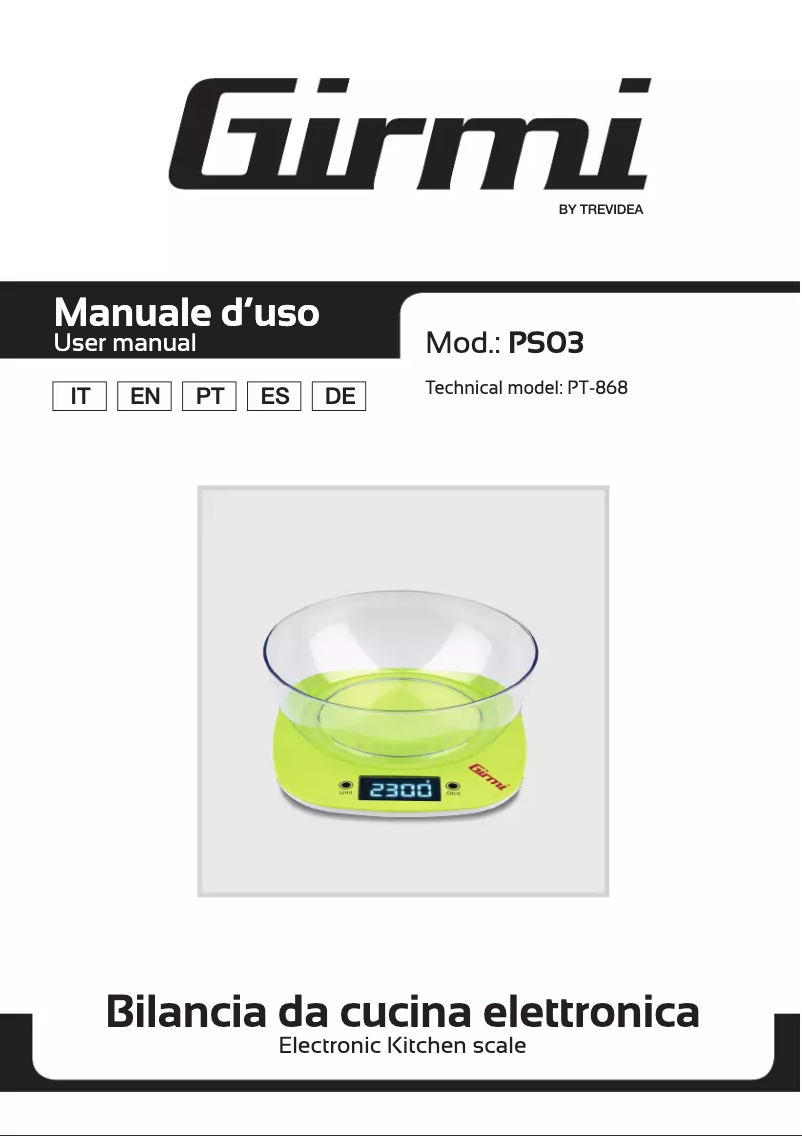 Image de la première page du manuel de l'appareil PS03