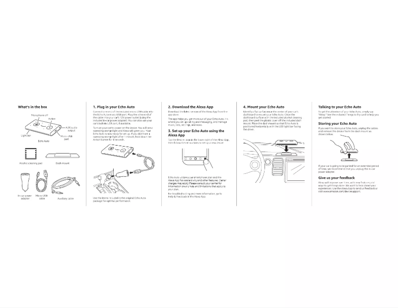Page 1 de la notice Manuel utilisateur Amazon Echo Auto (1st Gen)