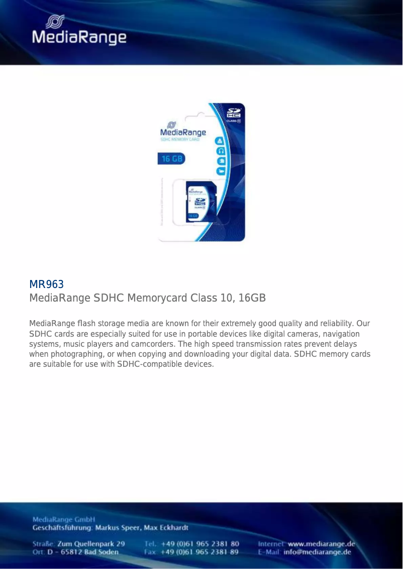 Image de la première page du manuel de l'appareil MR963