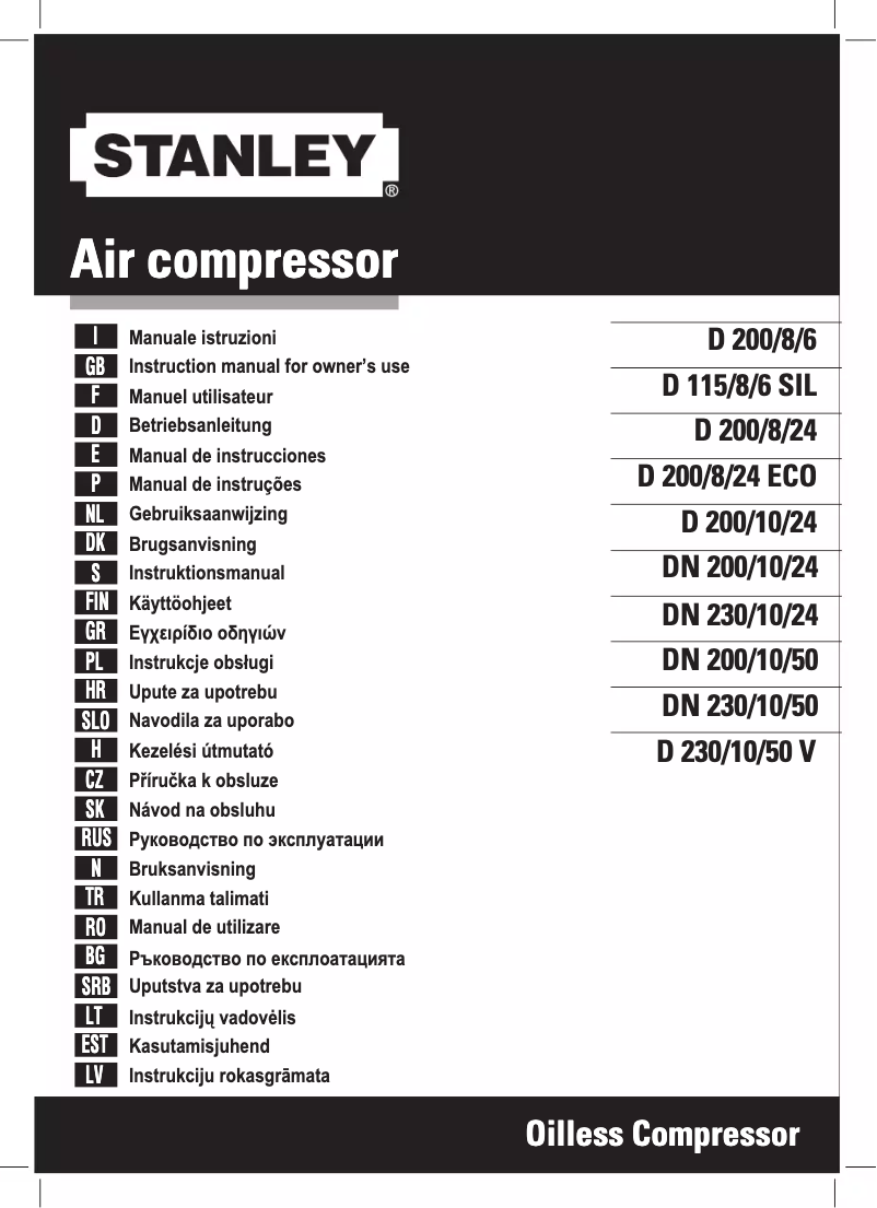 Image de la première page du manuel de l'appareil D 230/10/50V