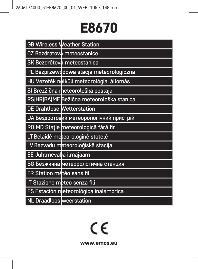 Image de la première page du manuel de l'appareil E8670