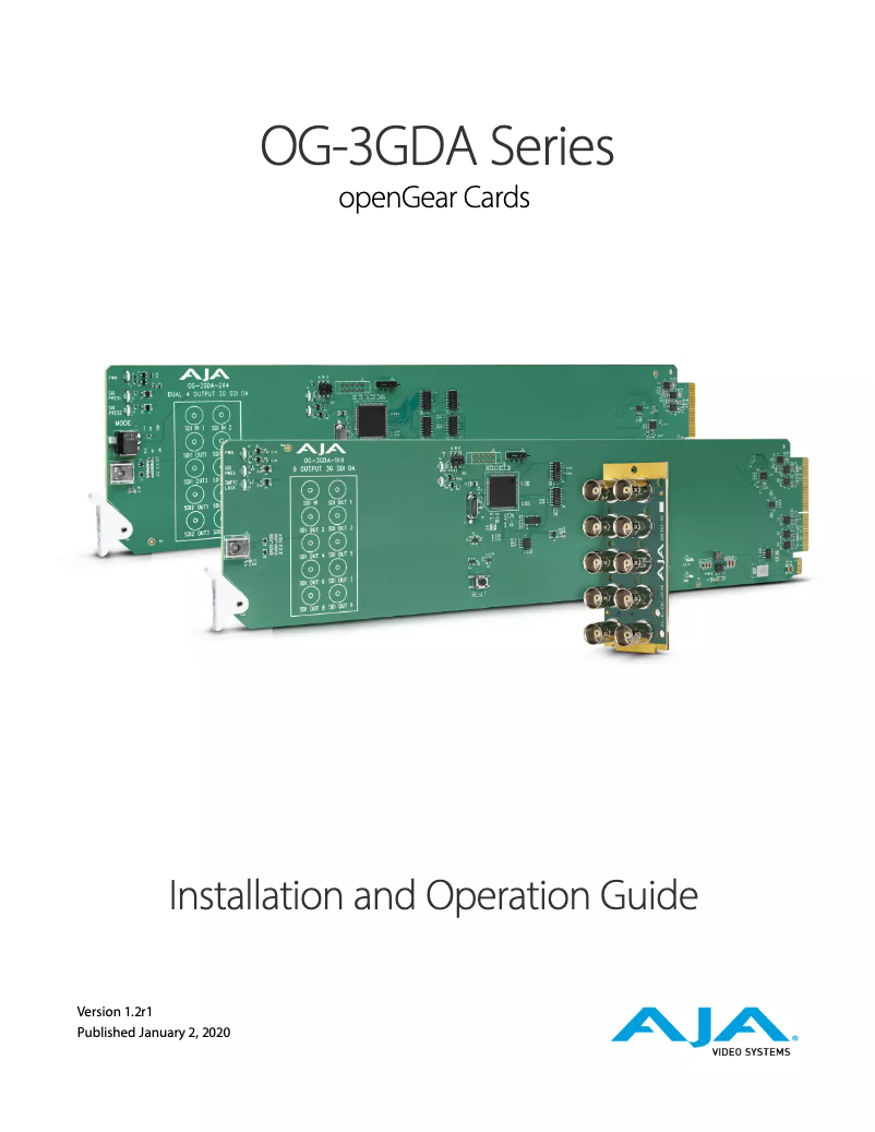 Image de la première page du manuel de l'appareil OG-3GDA