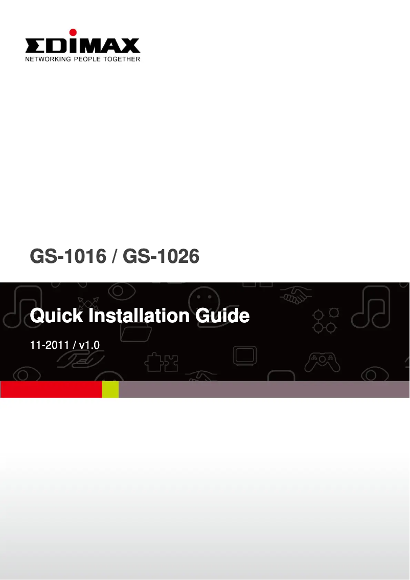 Page 1 de la notice Manuel utilisateur Edimax GS-1016