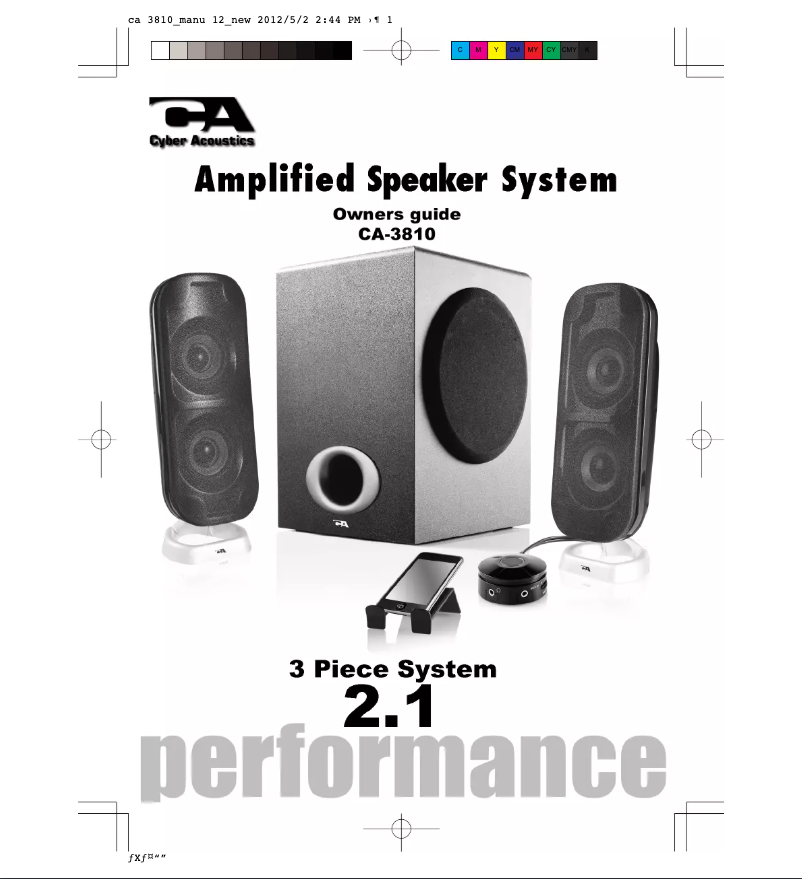 Page n°1 - Manuel utilisateur Cyber Acoustics CA-3810