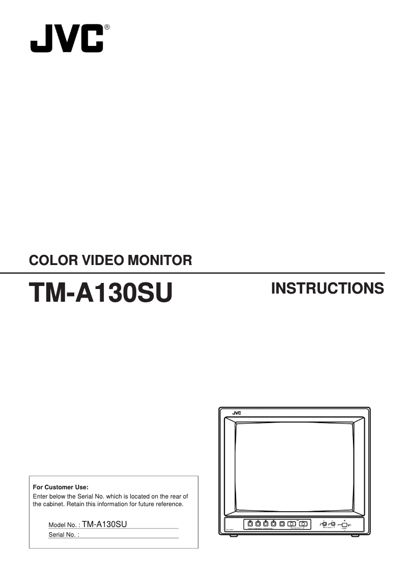 Página 1 del manual Manual de usuario JVC TM-A130SU