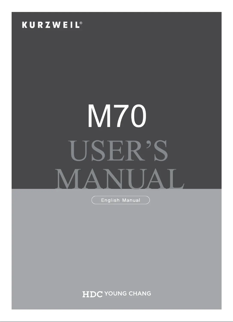 Image de la première page du manuel de l'appareil M70