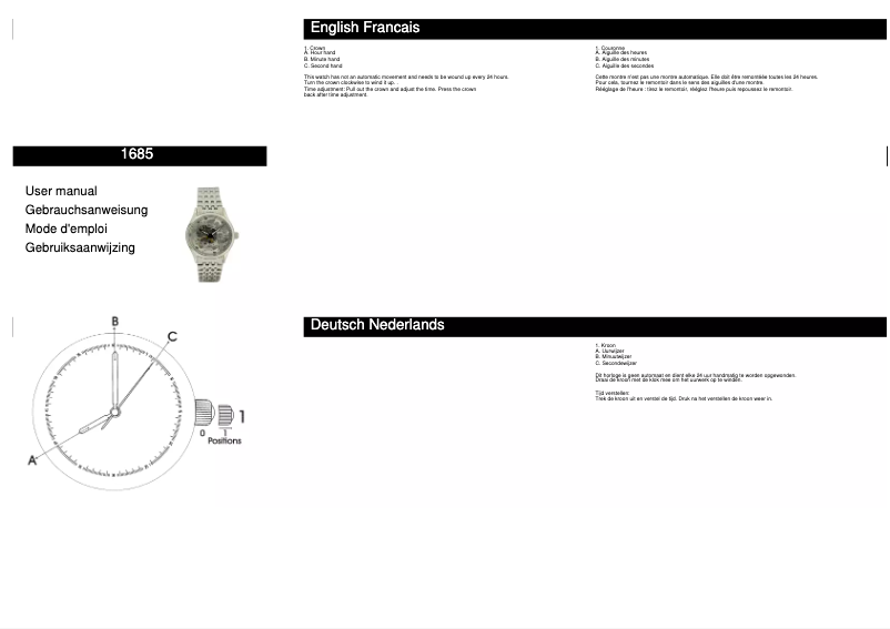 Page n°1 - Manuel utilisateur Davis 1685