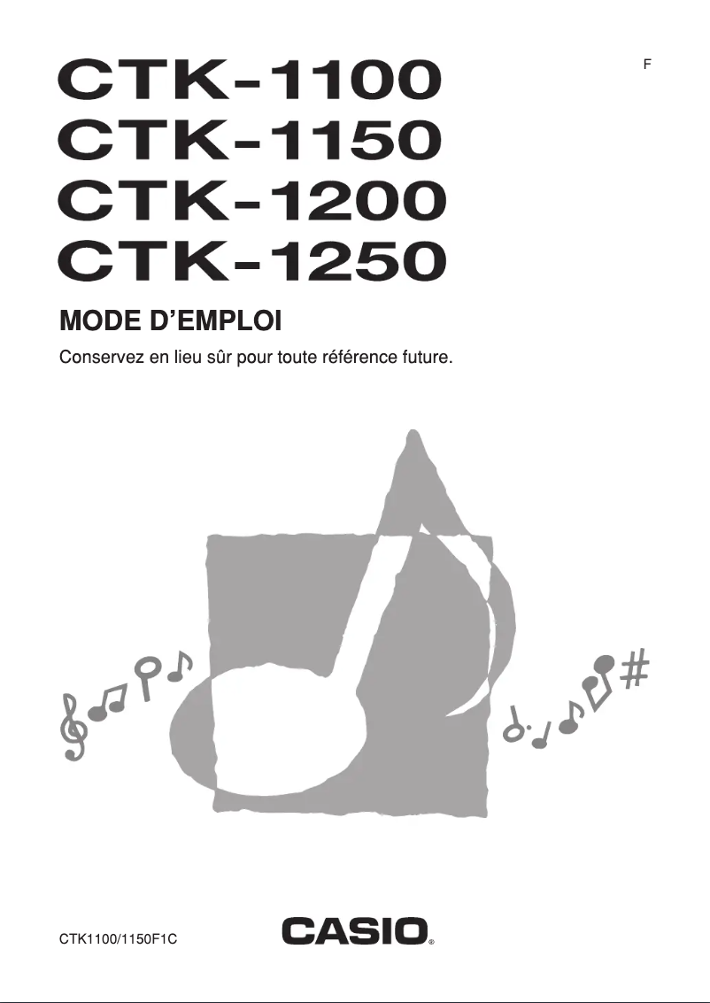 Image de la première page du manuel de l'appareil CTK-1100