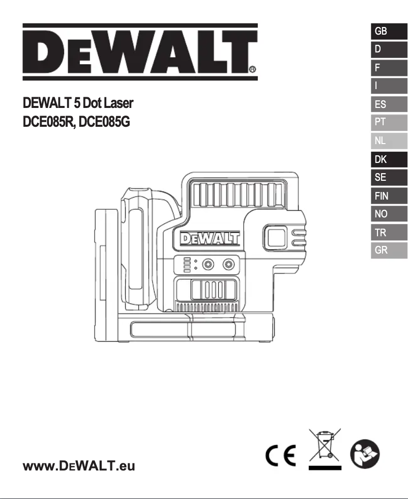 Página 1 del manual Manual de usuario DeWalt DCE085R