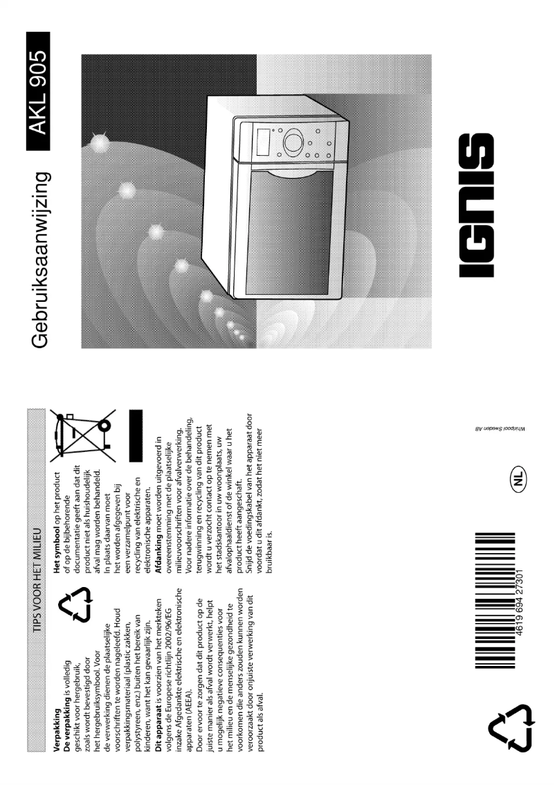 First page image of the manual for AKL 905 IX