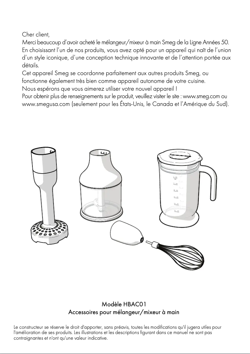 Page n°1 - Manuel utilisateur Smeg HBAC11