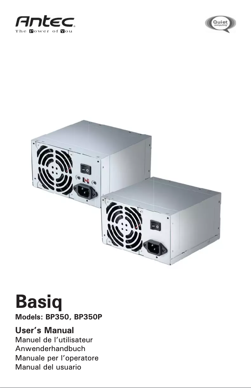 Image de la première page du manuel de l'appareil BP350P - EC