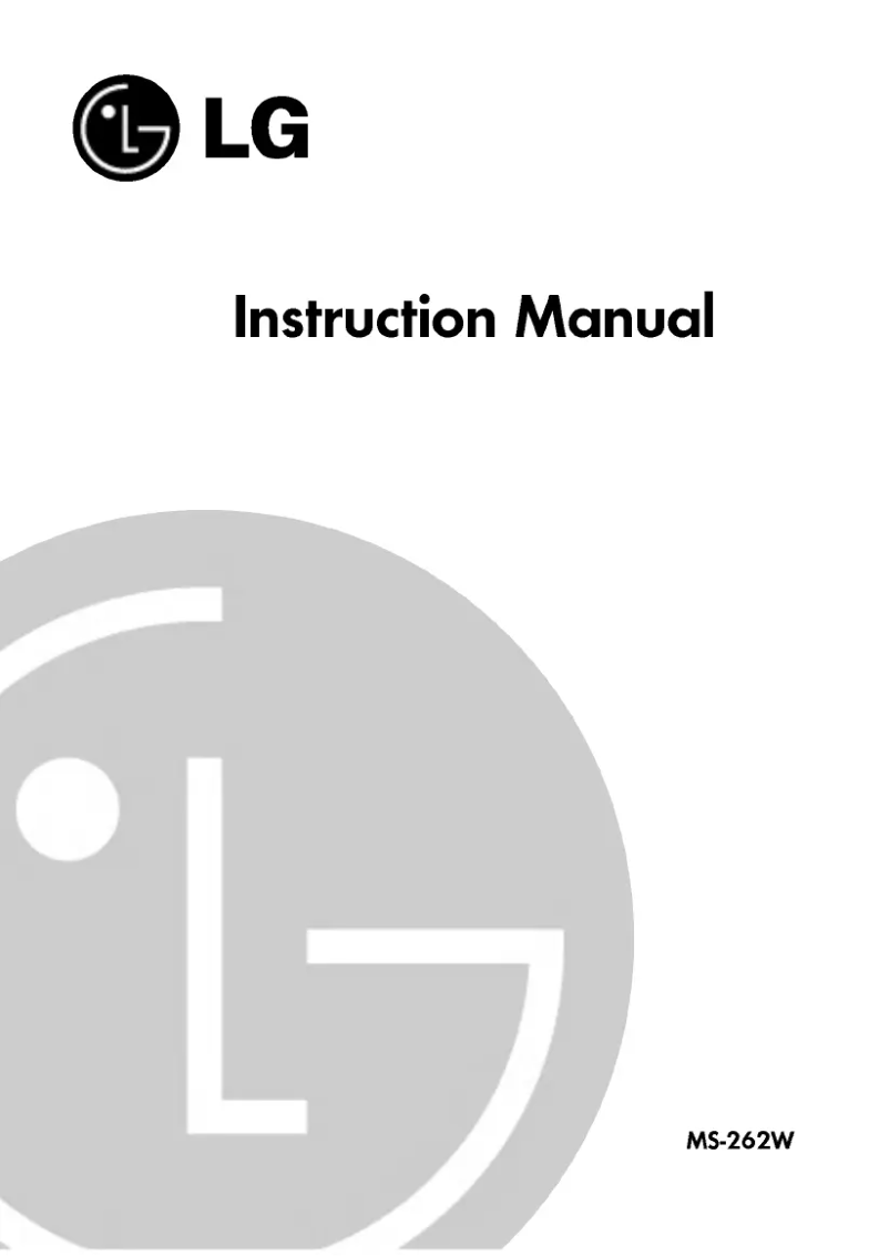 Page 1 de la notice Manuel utilisateur LG MS-262W