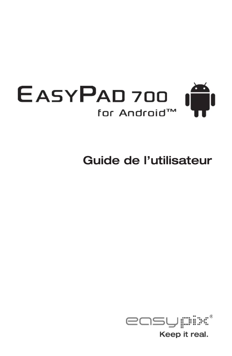 Image de la première page du manuel de l'appareil EasyPad 700