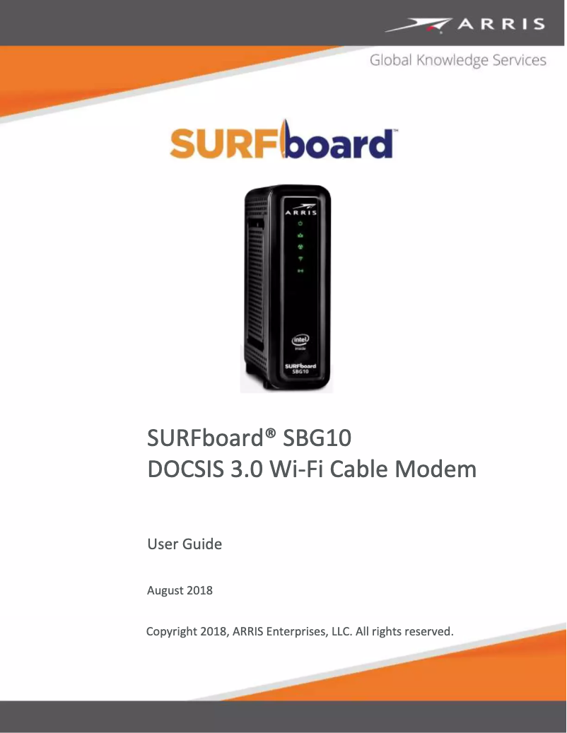 Image de la première page du manuel de l'appareil SURFboard DOCSIS 3.0