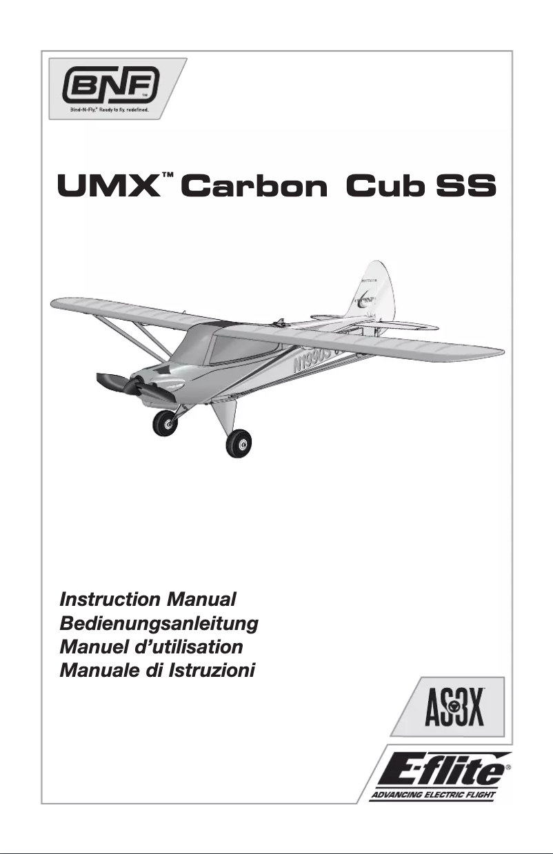 Image de la première page du manuel de l'appareil UMX Carbon Cub SS BNF