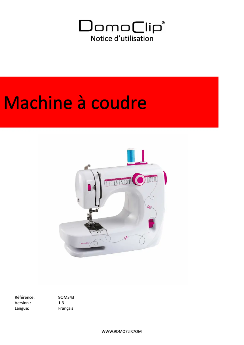 Page n°1 - Manuel utilisateur Domoclip DOM343