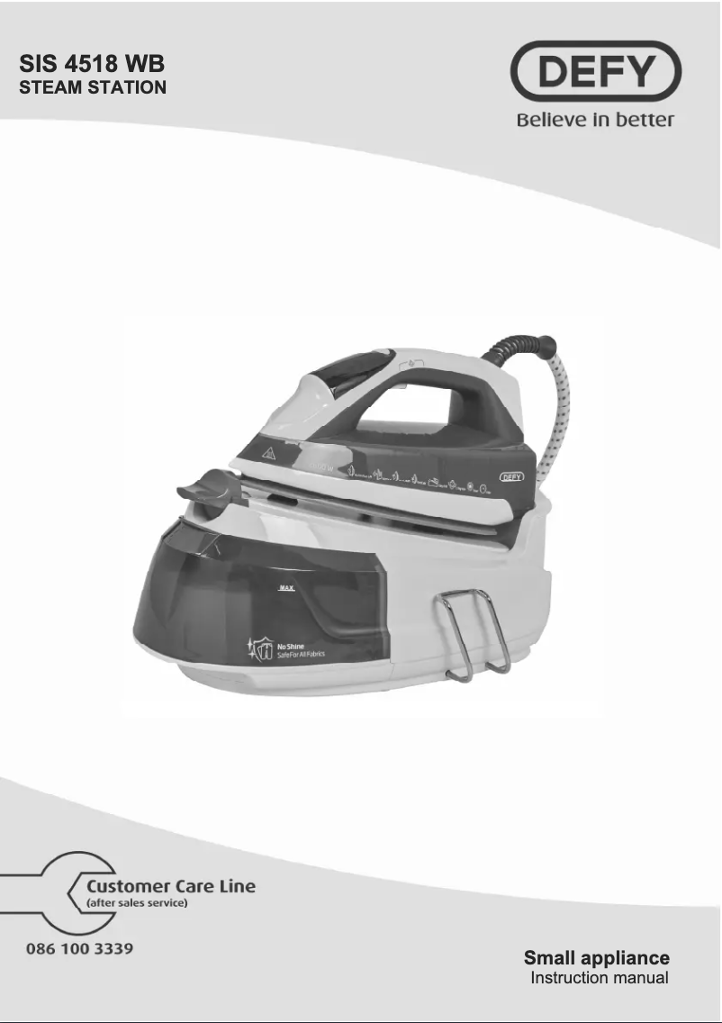 Page n°1 - Manuel utilisateur Defy SIS4518WB