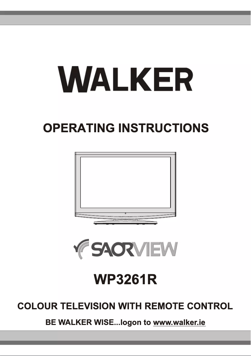 Page n°1 - Manuel utilisateur Walker WP3261R
