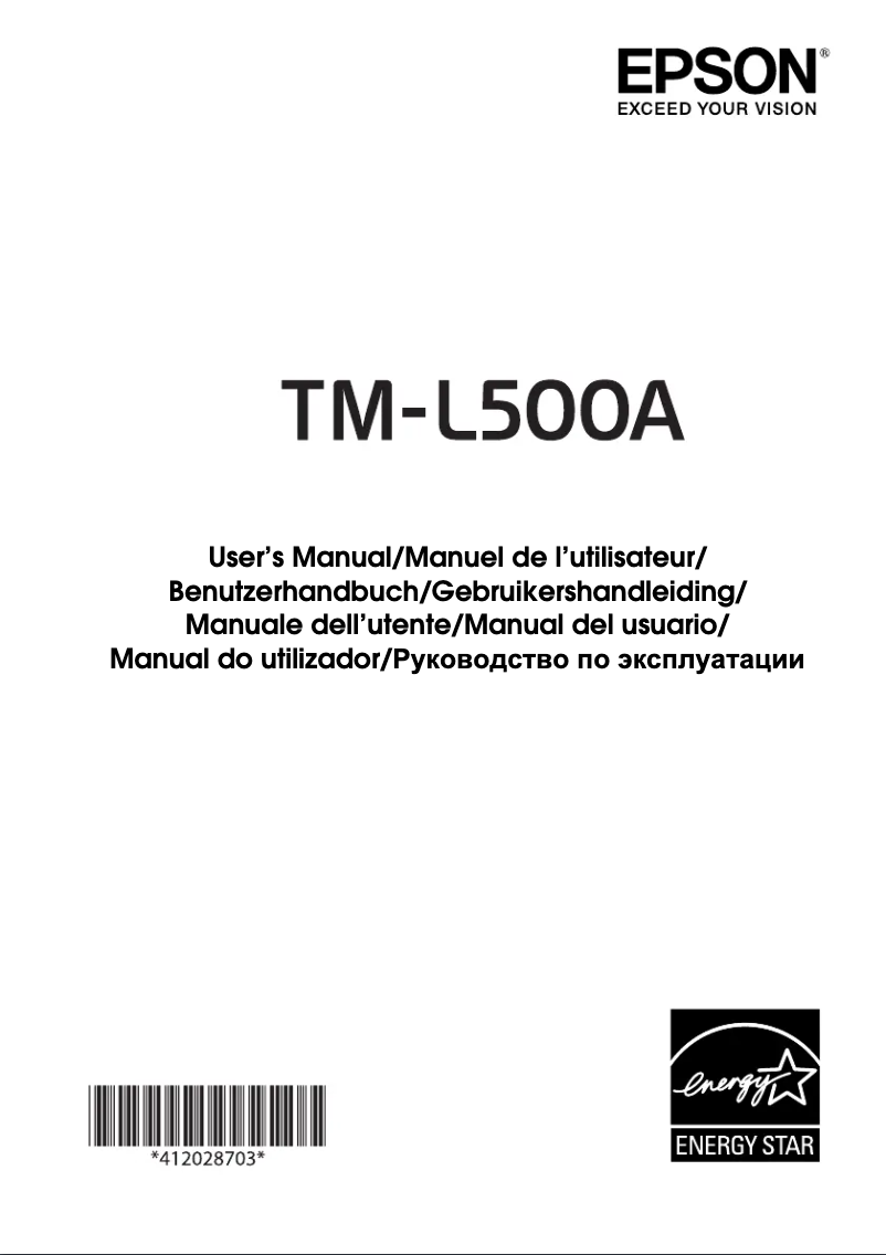 Image de la première page du manuel de l'appareil TM-L500A