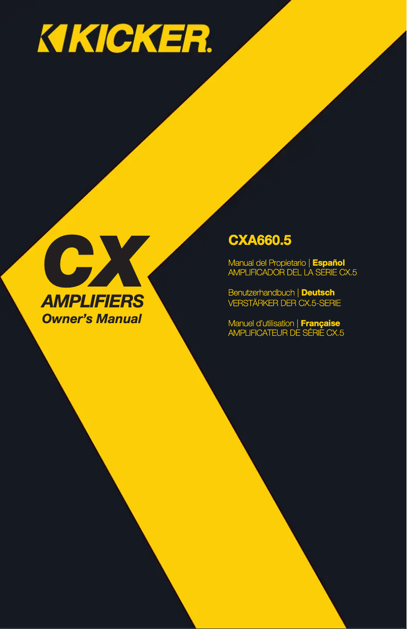 Image de la première page du manuel de l'appareil CXA660.5