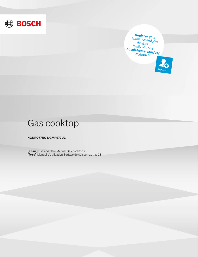 Page 1 de la notice Manuel utilisateur Bosch NGMP677UC