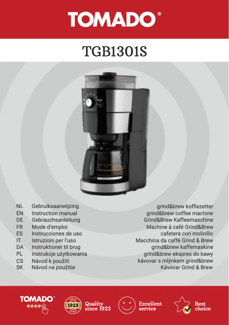 Page n°1 - Fiche technique Tomado TGB1301S