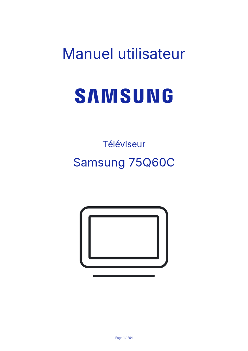 Page n°1 - Manuel utilisateur Samsung 75Q60C