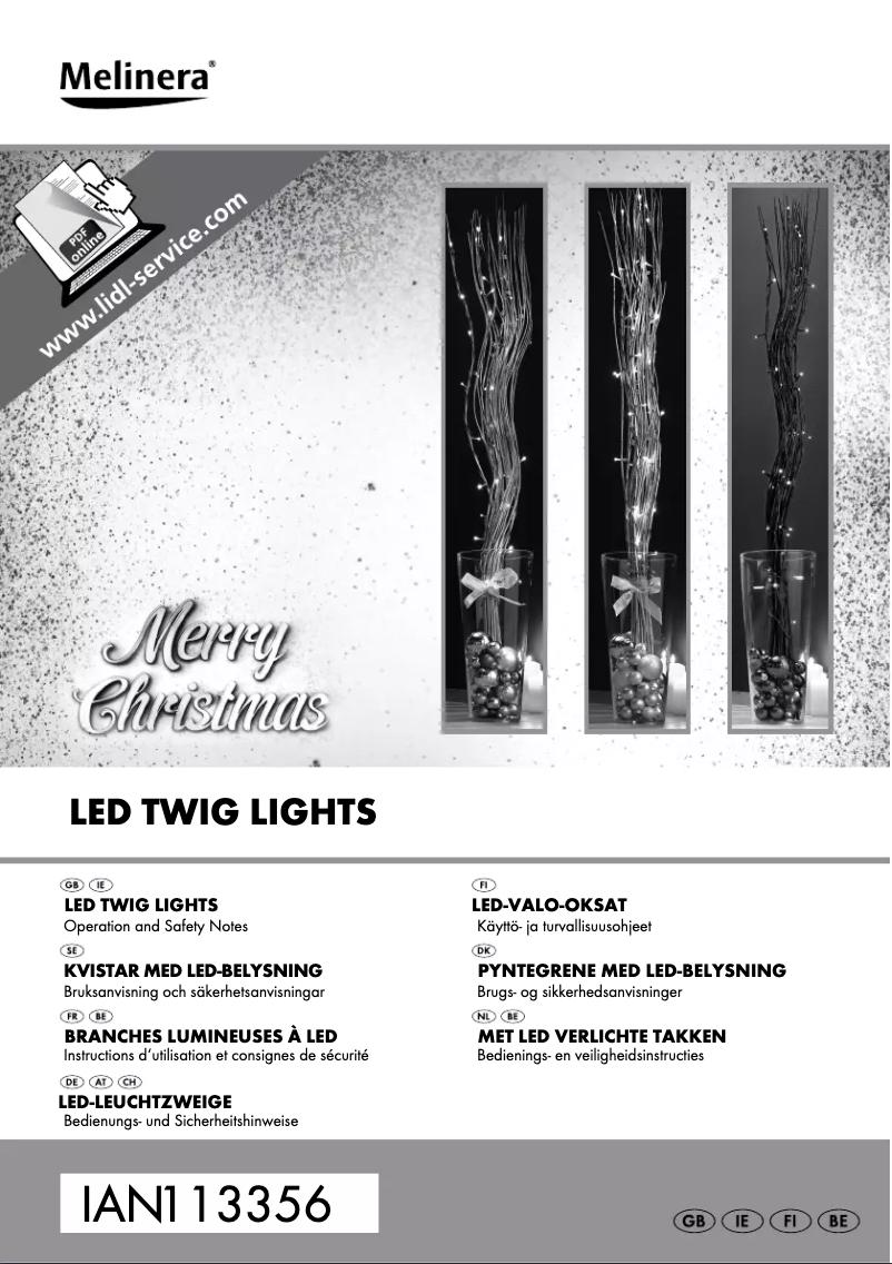 Page 1 de la notice Manuel utilisateur Melinera IAN 113356