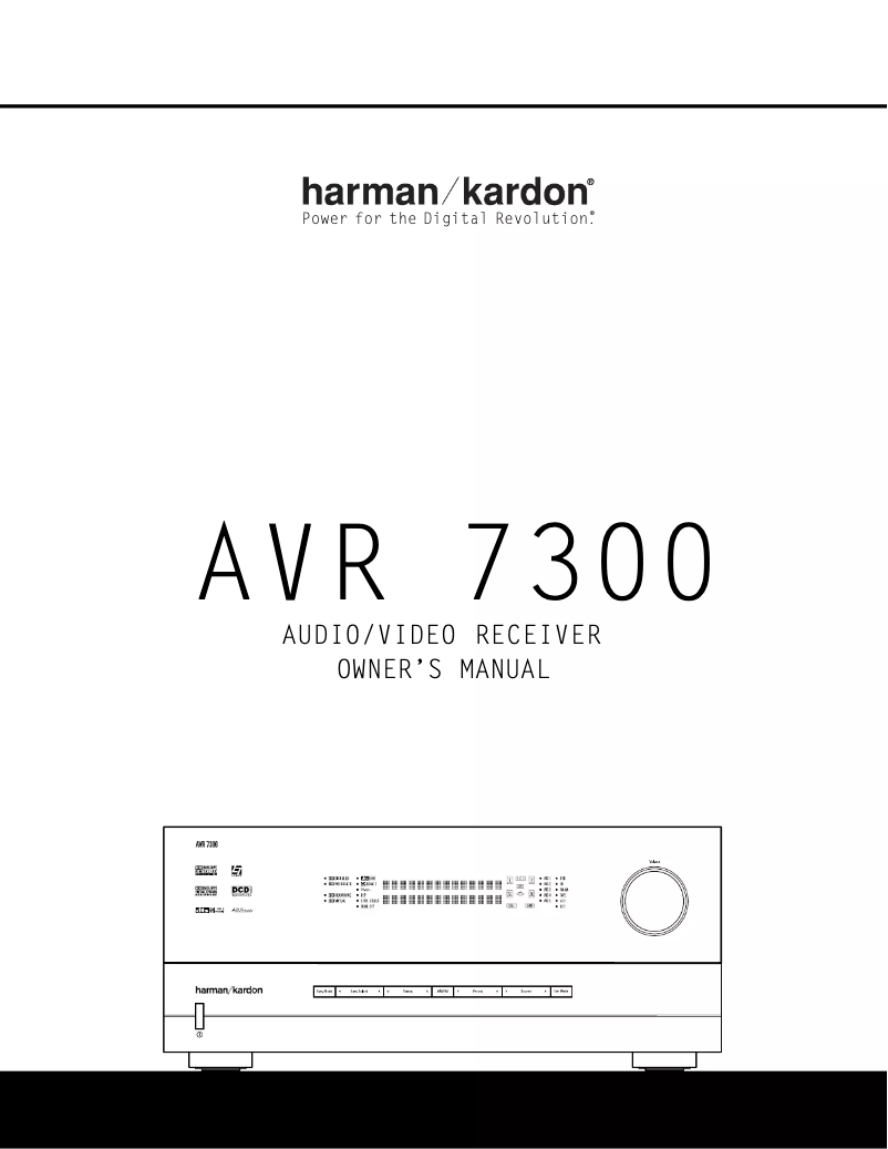 Image de la première page du manuel de l'appareil AVR 7300