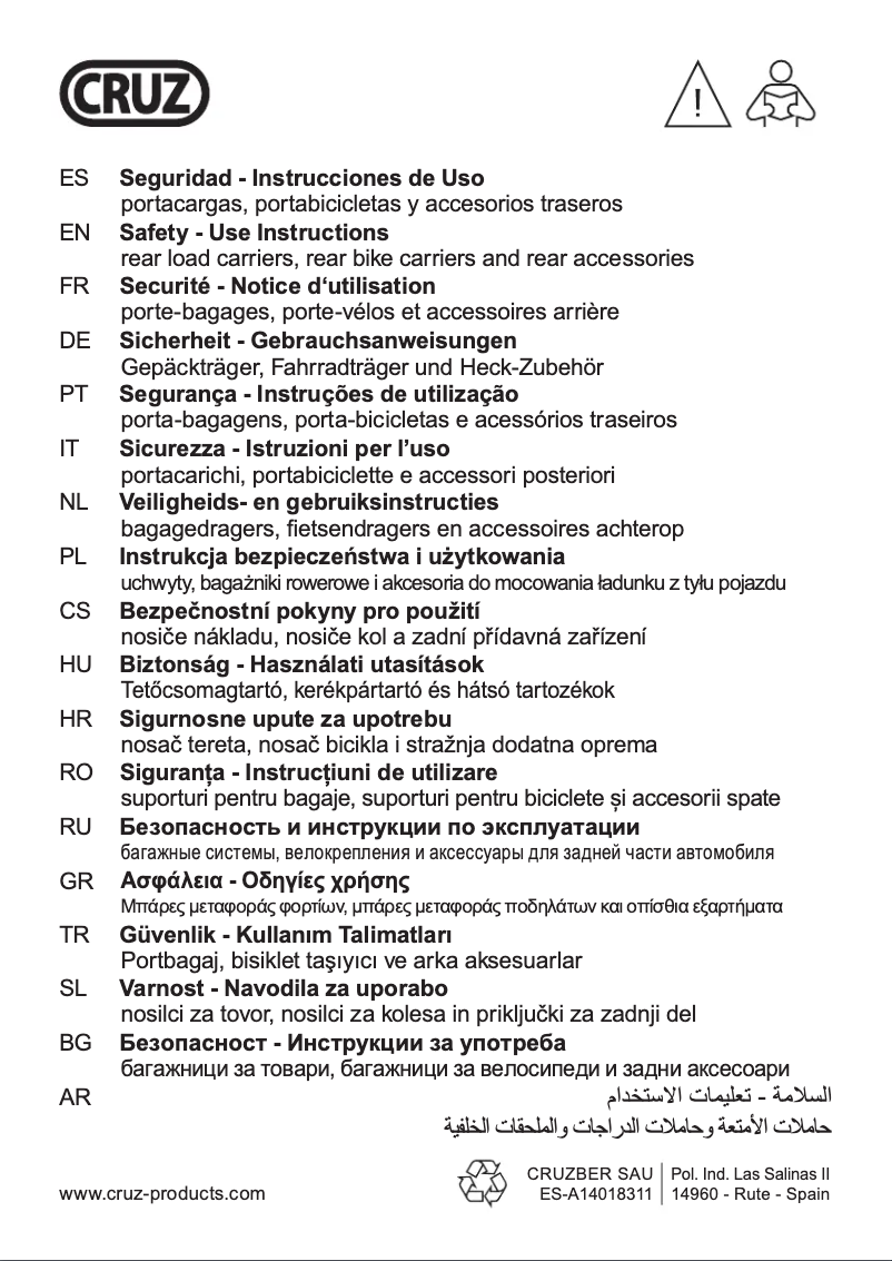Página 1 del manual Manual de usuario Cruz Stema 2