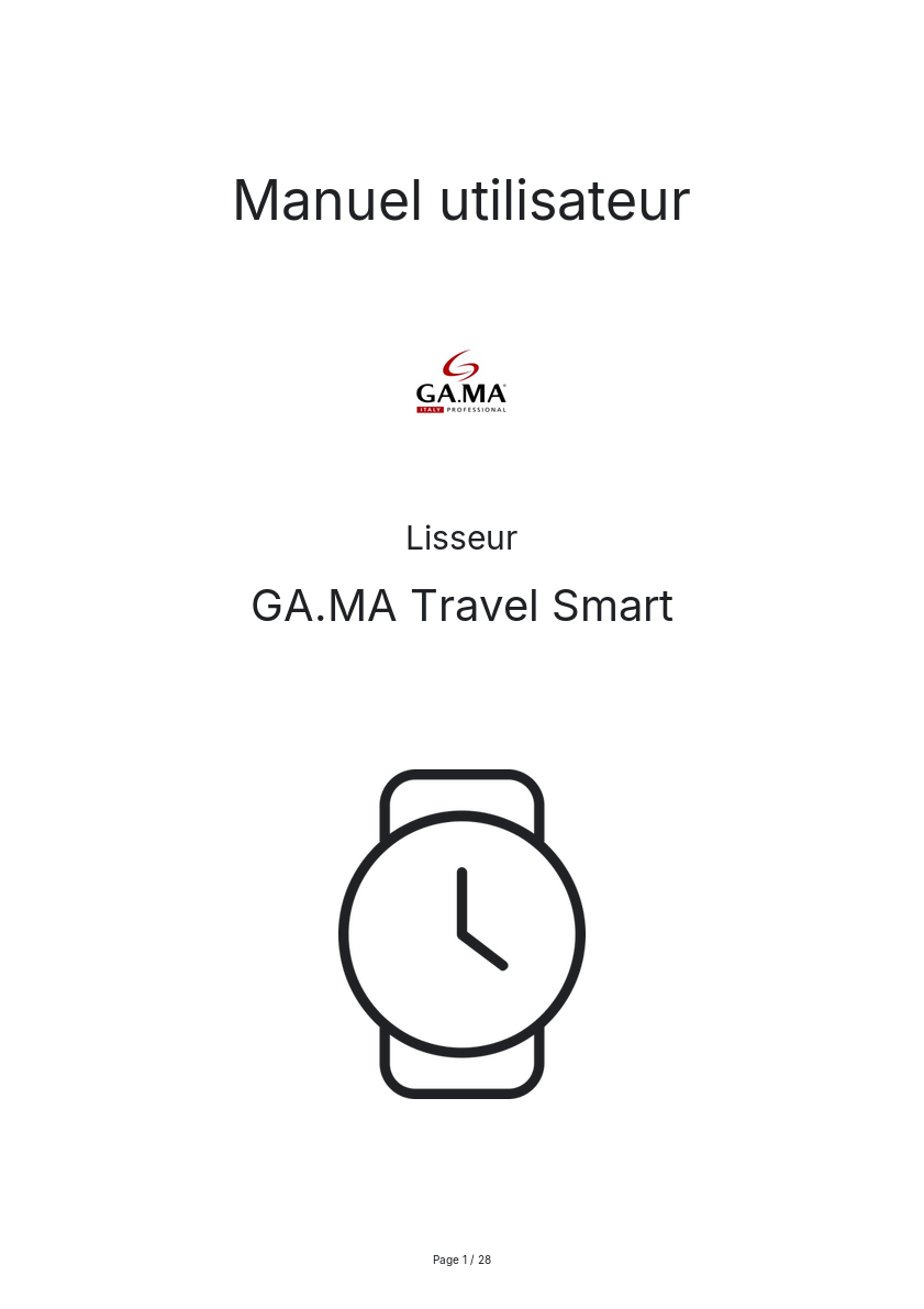 Image de la première page du manuel de l'appareil Travel Smart