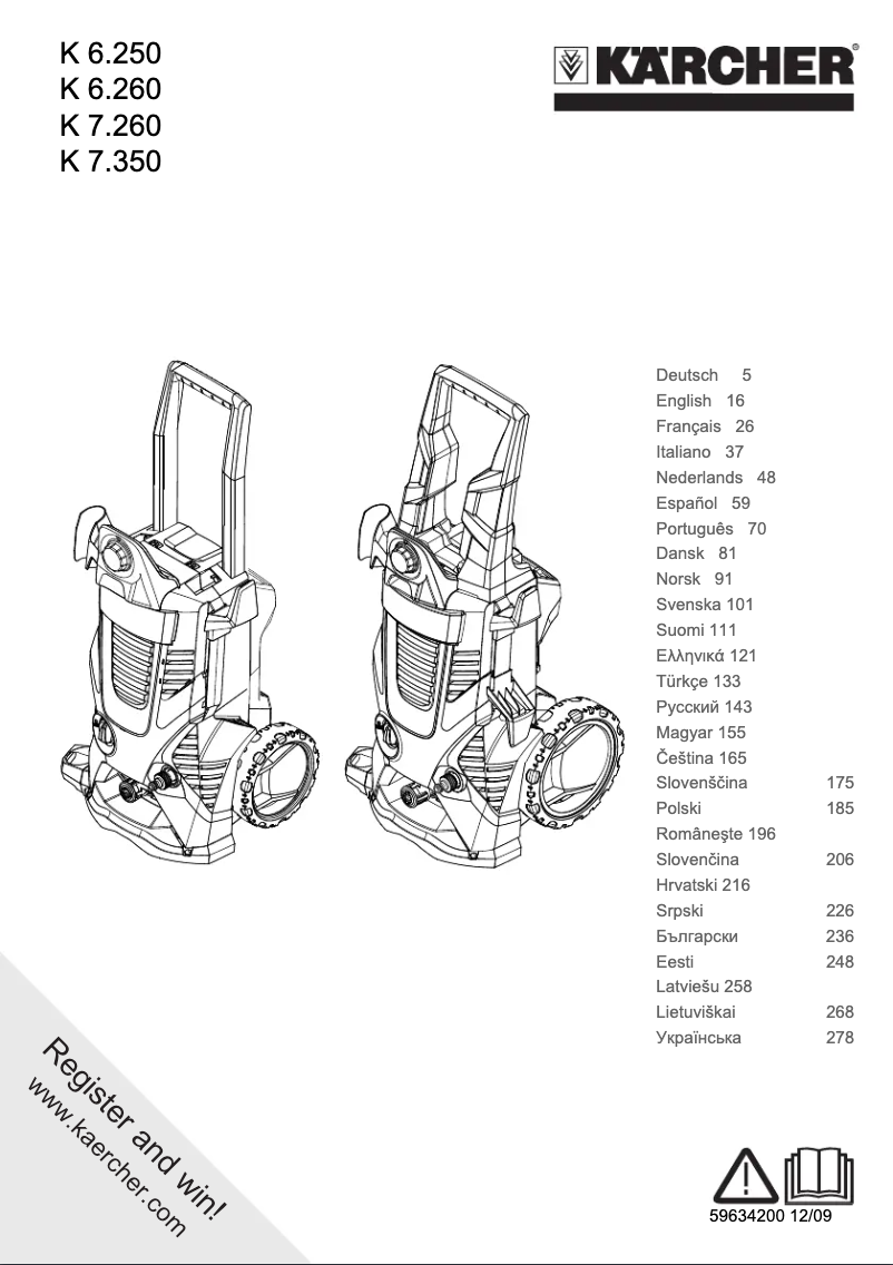 Page n°1 - Manuel utilisateur Kärcher K 7.260