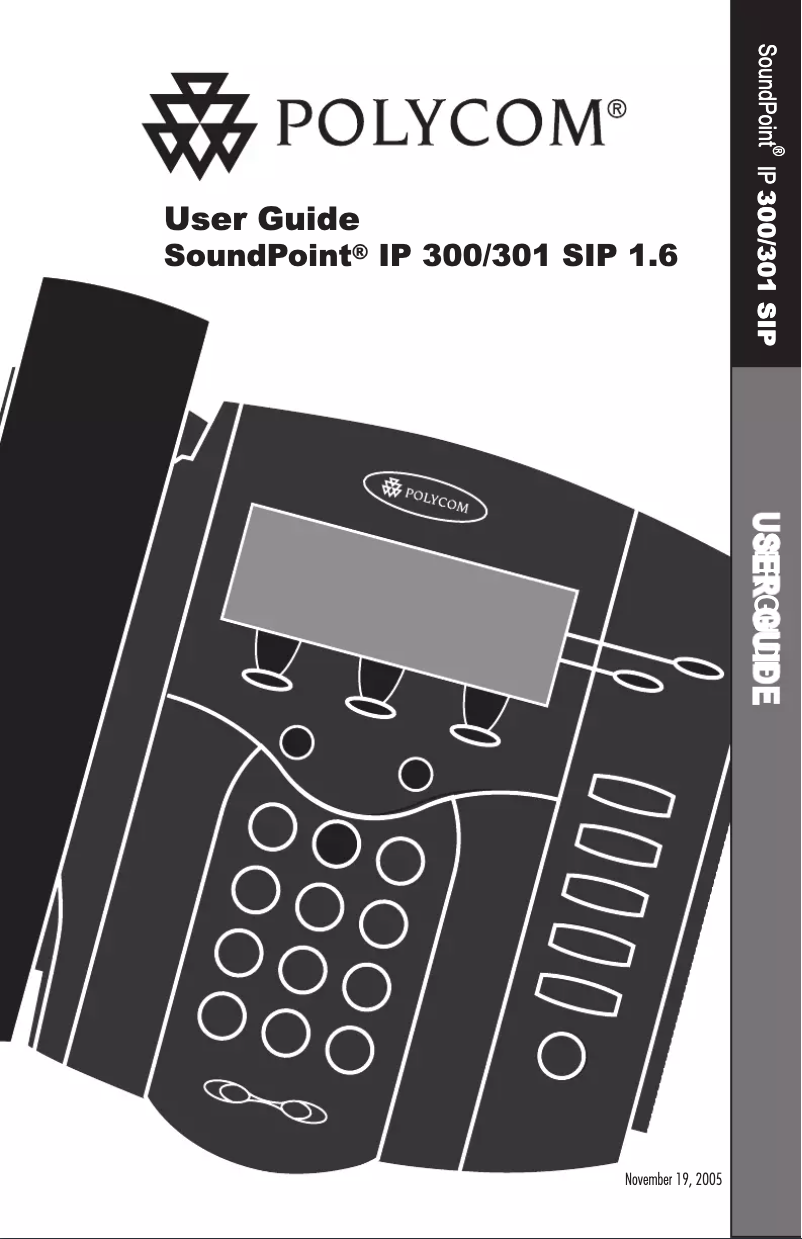 Page n°1 - Manuel utilisateur Polycom SoundPoint IP 301