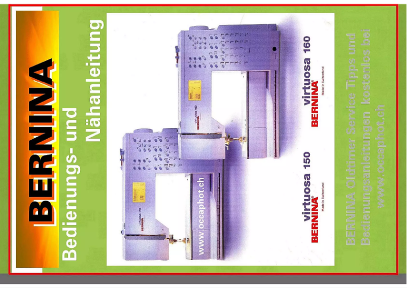Page n°1 - Manuel utilisateur Bernina Virtuosa 160
