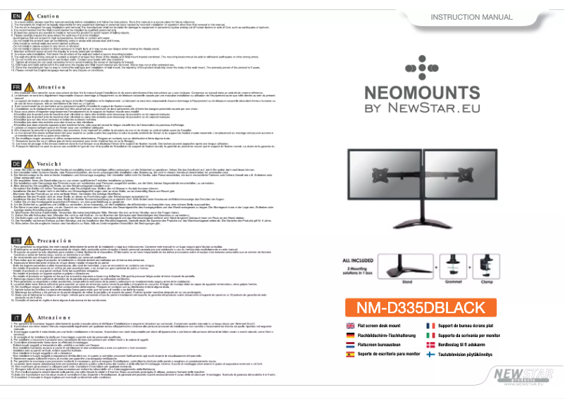 Page n°1 - Manuel utilisateur Newstar NM-D335DBLACK