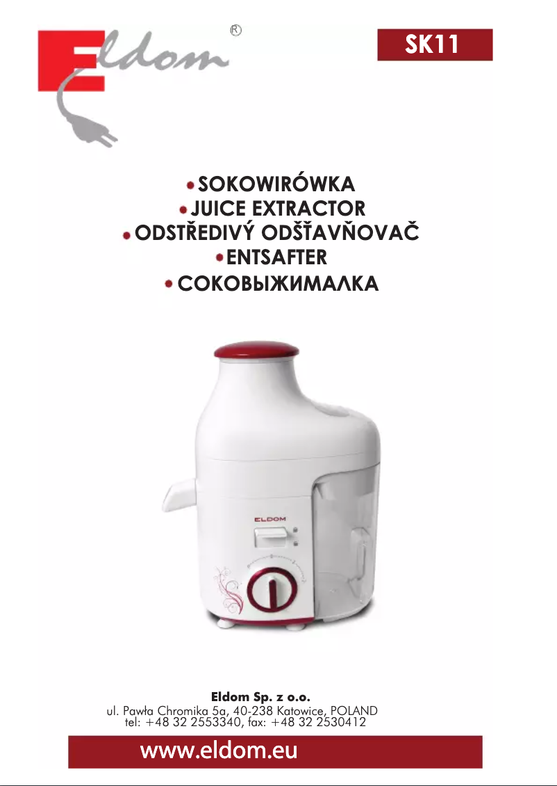 Page 1 de la notice Manuel utilisateur Eldom SK11